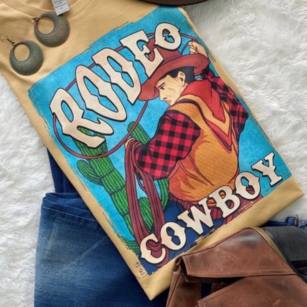 Rodeo Cowboy T-Shirt -New Boutique